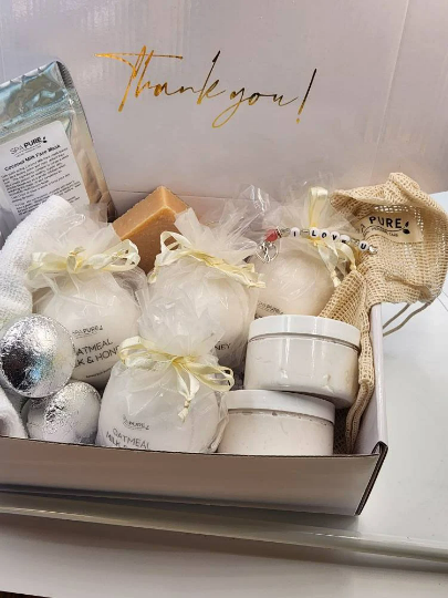 Spa Gift Box | Relaxation Spa Set | Unwind Spa Gift for Her | Self Care | Pamper Gift Best Friend Mom | Home Spa Day | Anniversary Gift Box