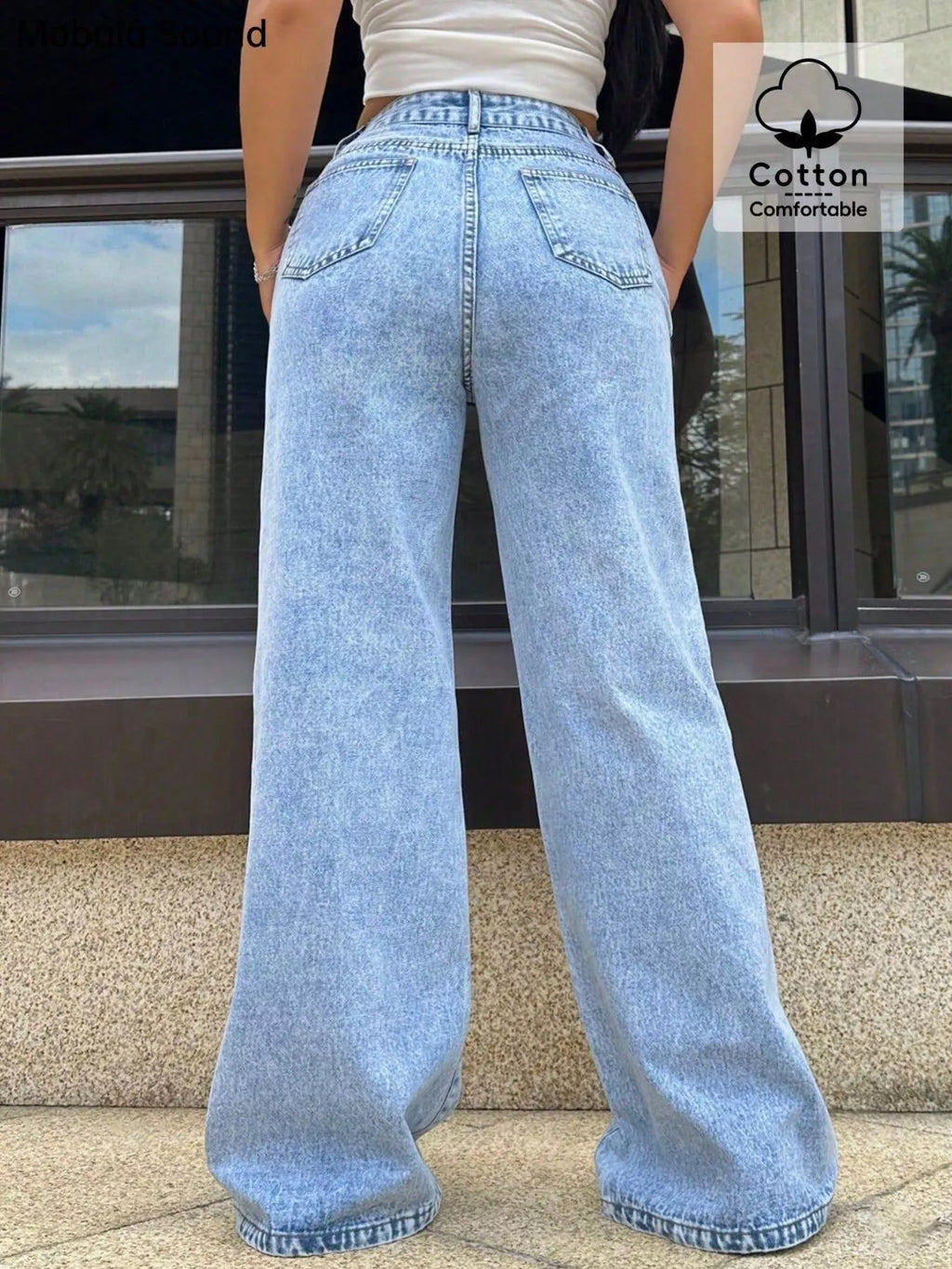 Washed Wide Leg Jeans