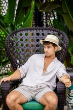 Fedora White Palm Leaf Straw Hat