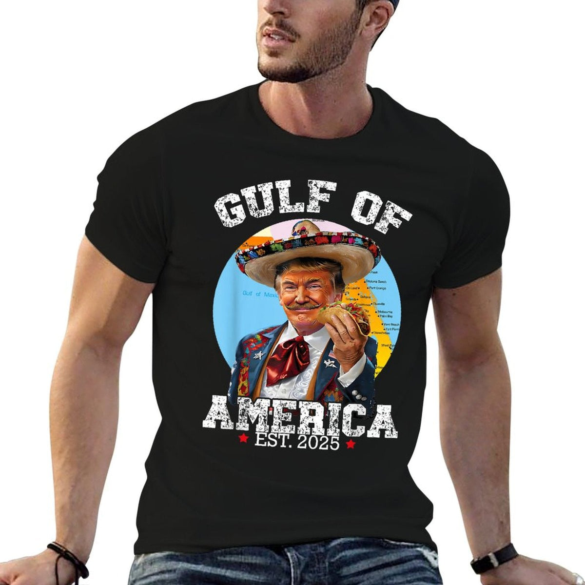 Funny Trump Gulf Of Us America 2025 Trump Easy-care T-Shirt