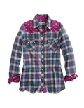 Tin Haul 00167 Star Ombre Plaid (Blue) - Women's Western Shirt