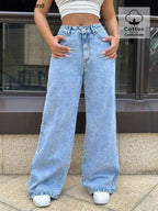 Washed Wide Leg Jeans