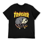 Opossum Skateboard Trasher Funny Possum Skater Men Boys Kids Breathable T-Shirt