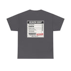 Delivered. Heaven Sent Christian T-Shirt — Faith-Based Graphic Tee with Back Label Design