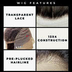 Shortbread 13x4 Transparent Lace Front 100% Human Hair Bob Wig