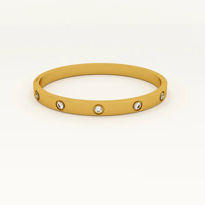 Crystal Love Bangle Bracelet-soristyle