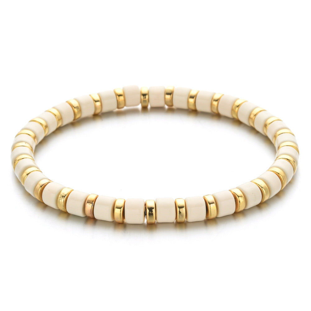 Enamel Stretch Bracelets  - Add Clip Charms
