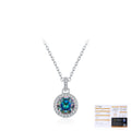 Geometric Rainbow D-Color VVS1 Moissanite Pendant Necklace in Sterling Silver