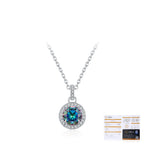 Geometric Rainbow D-Color VVS1 Moissanite Pendant Necklace in Sterling Silver