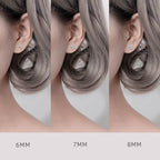 S999 Dazzling Minimalist CZ Stud Earrings, 2-8MM Cubic Zirconia Hypoallergenic Pure Sterling Silver Tiny Earrings for Sensitive Ears Daily