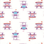 Miami Beach Watch Pink Zippered Romper