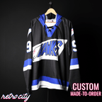 Hawks The Mighty Ducks Custom Lace-Up Hockey Hoodie Sweater