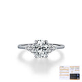 Geometric D-Color VVS1 Moissanite-Embellished Sterling Silver Engagement Ring for Women