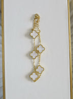 Luck Intention -Pearl Shell Clover Bracelet