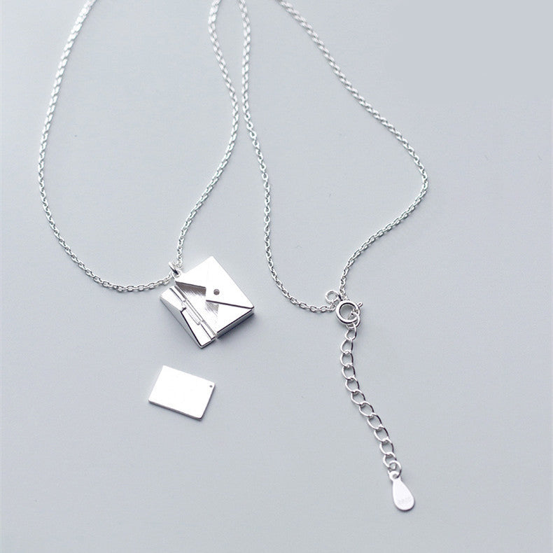 Envelope Locket Necklace - Personalized Love Letter Jewelry
