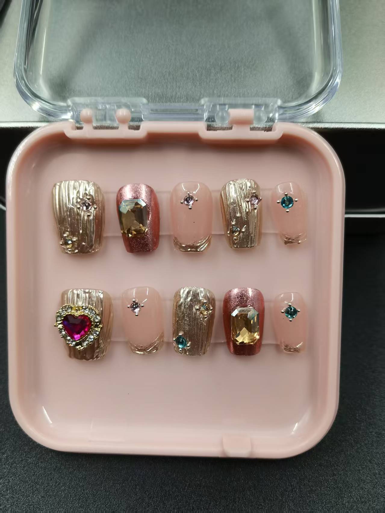 1055- Handmade press on nails fake nails removable