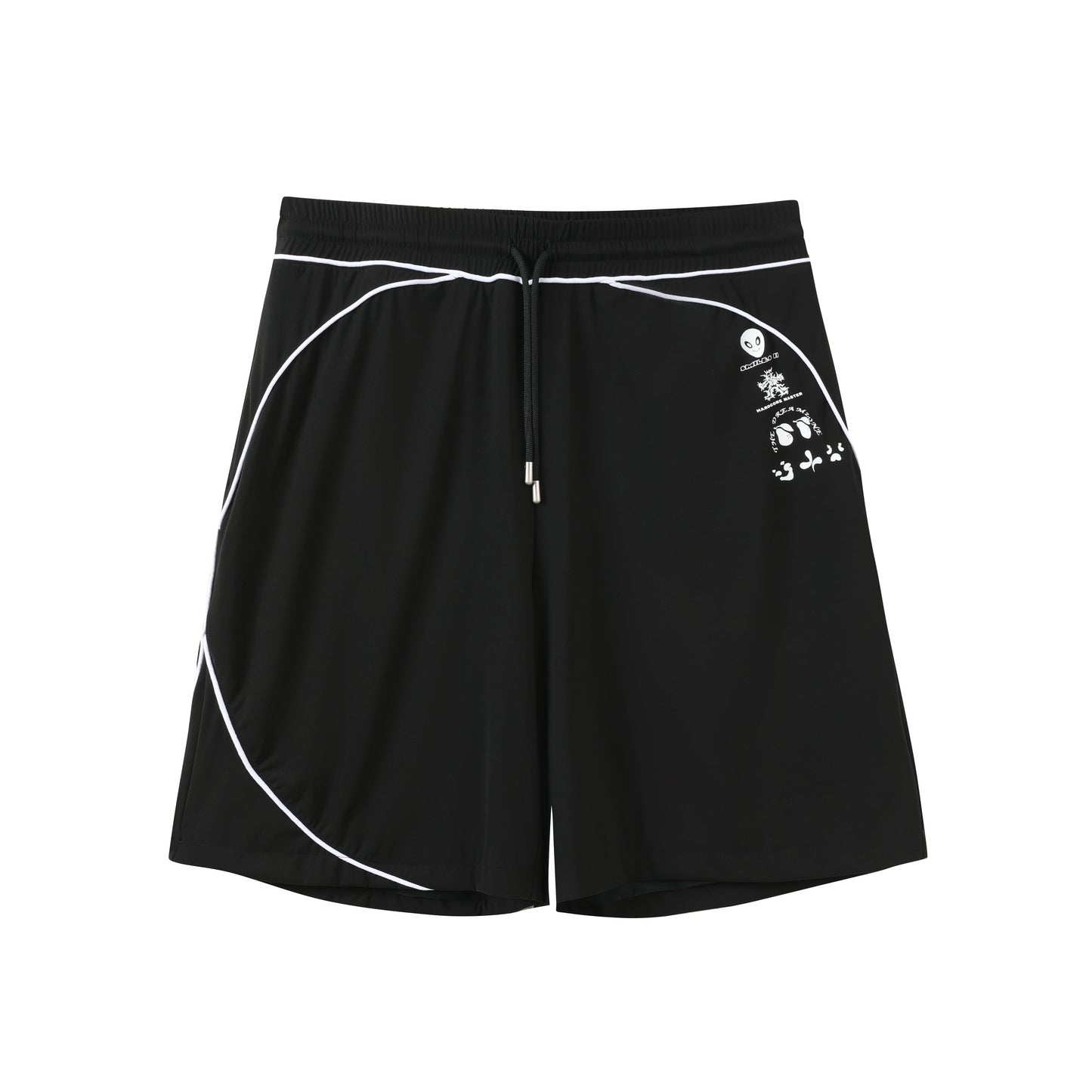 Piped Lux Club Shorts (Black)