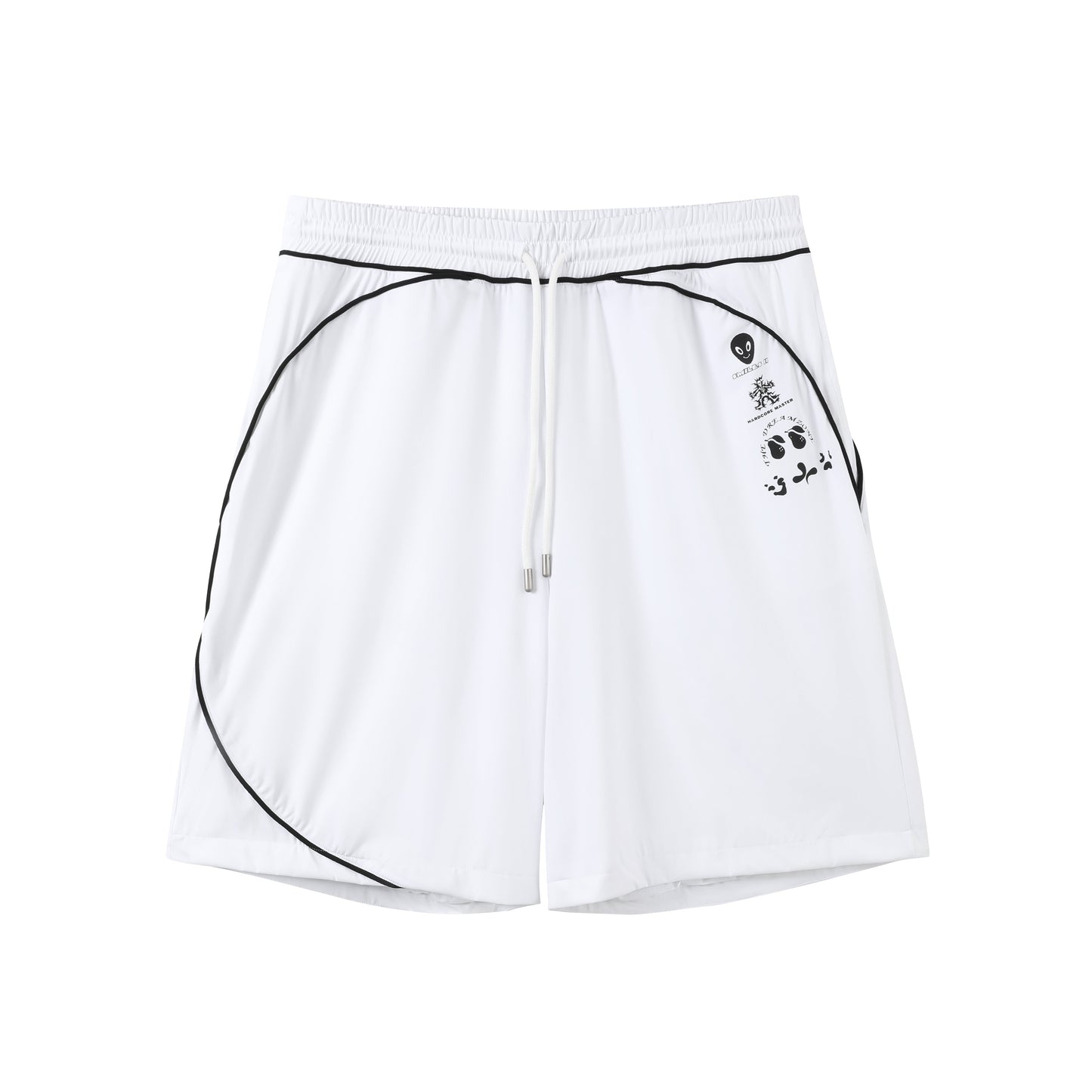 Piped Lux Club Shorts (White)