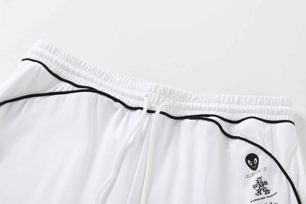 Piped Lux Club Shorts (White)