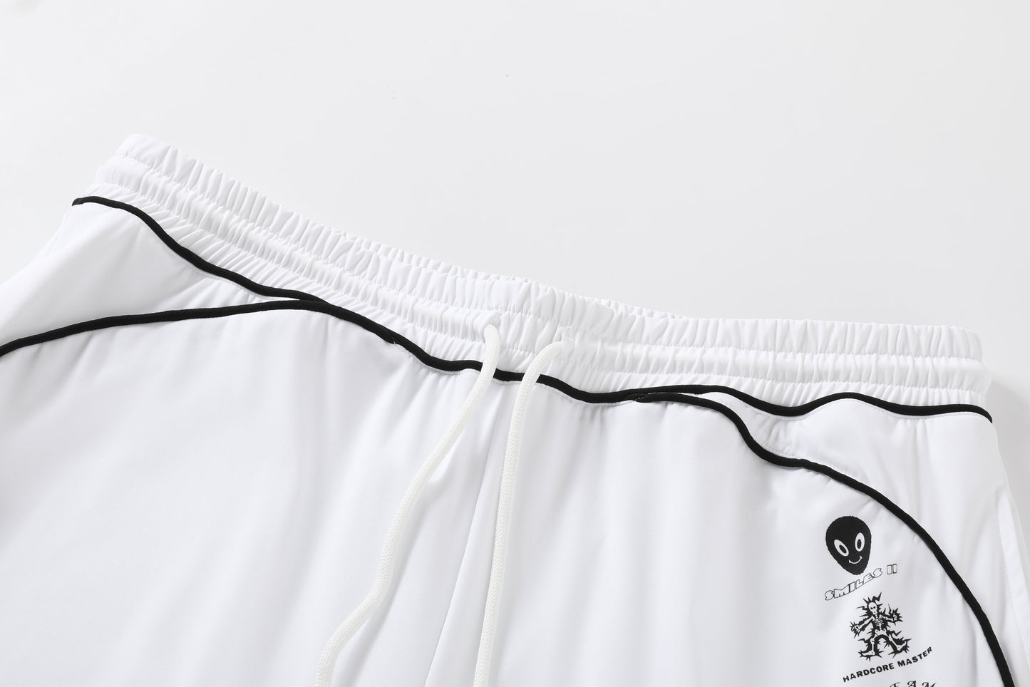 Piped Lux Club Shorts (White)
