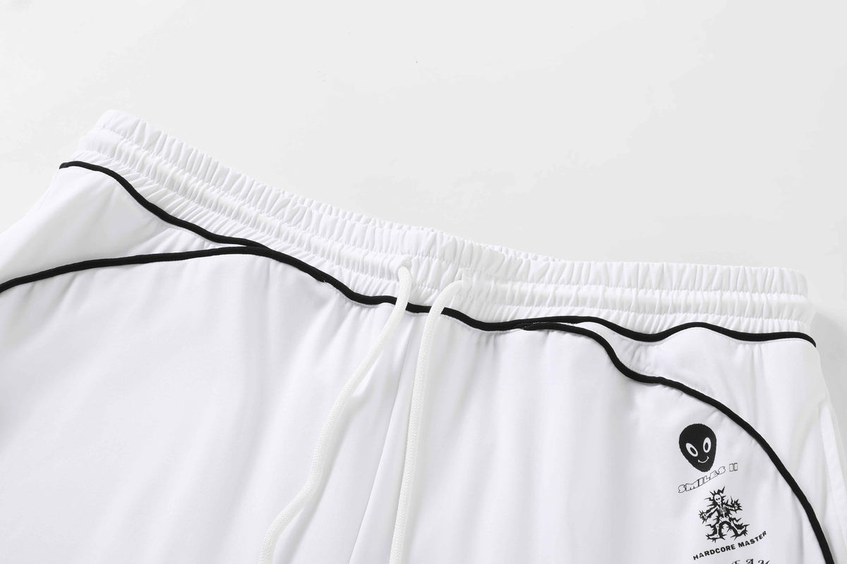 Piped Lux Club Shorts (White)