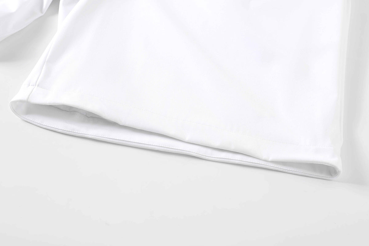Piped Lux Club Shorts (White)