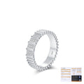 Stackable D-Color VVS1 Moissanite-Embellished Sterling Silver Engagement Ring for Women and Men