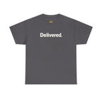Delivered. Heaven Sent Christian T-Shirt — Faith-Based Graphic Tee with Back Label Design