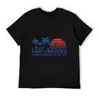 Gulf of US America Shirt Retro Golf of US America Shirt Raglan Baseball Heathered Texture T-Shirt