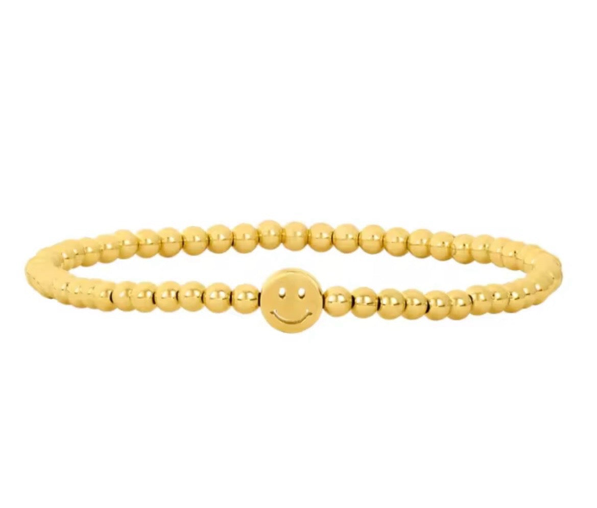 Classic Beaded Hearts, Stars & Smiles Waterproof Non-Tarnish Bracelets