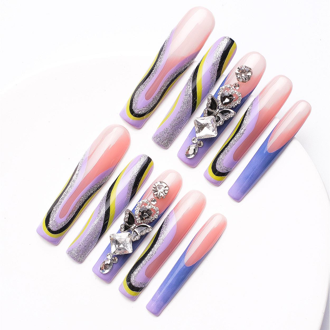 1068 Handmade Nail Wear Nail Art Reusable Press on Nails False Nails