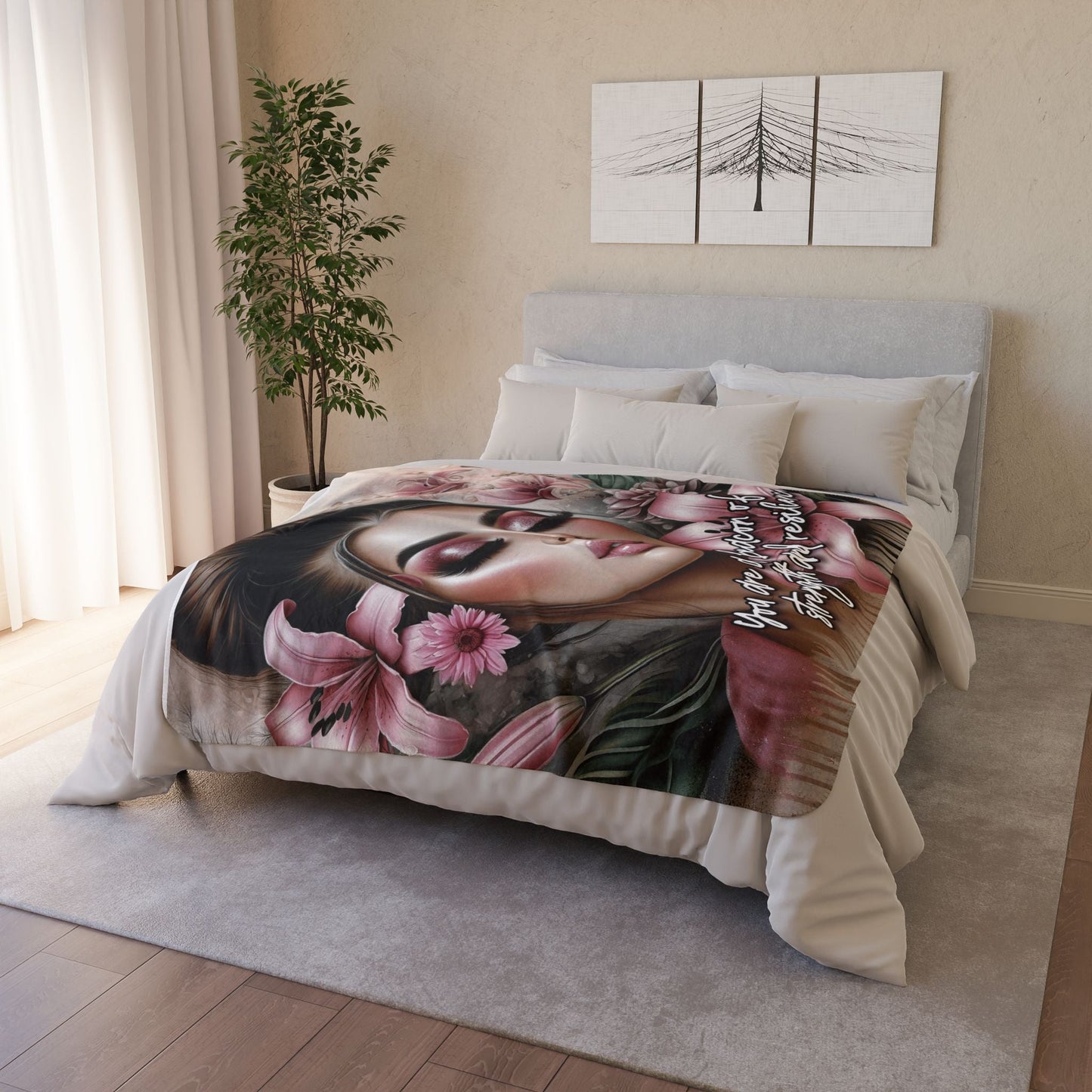 Affirmation Fleece Sherpa Blanket - 2025 Mantra New Years Gift