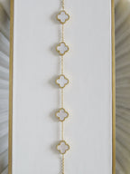 Luck Intention -Pearl Shell Clover Bracelet