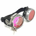 Steampunk Metallic Goggles with magnifying eye loupes pastel goth punk