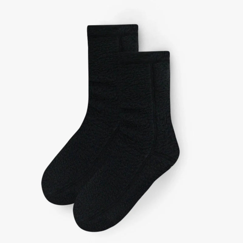 Polar Feet SUPER STRETCHY Fleece Socks - Black