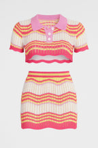 Zig Zag Crochet Two Piece Set