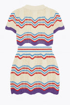 Zig Zag Crochet Two Piece Set