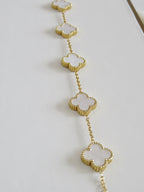 Luck Intention -Pearl Shell Clover Bracelet