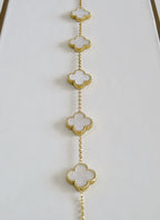 Luck Intention -Pearl Shell Clover Bracelet