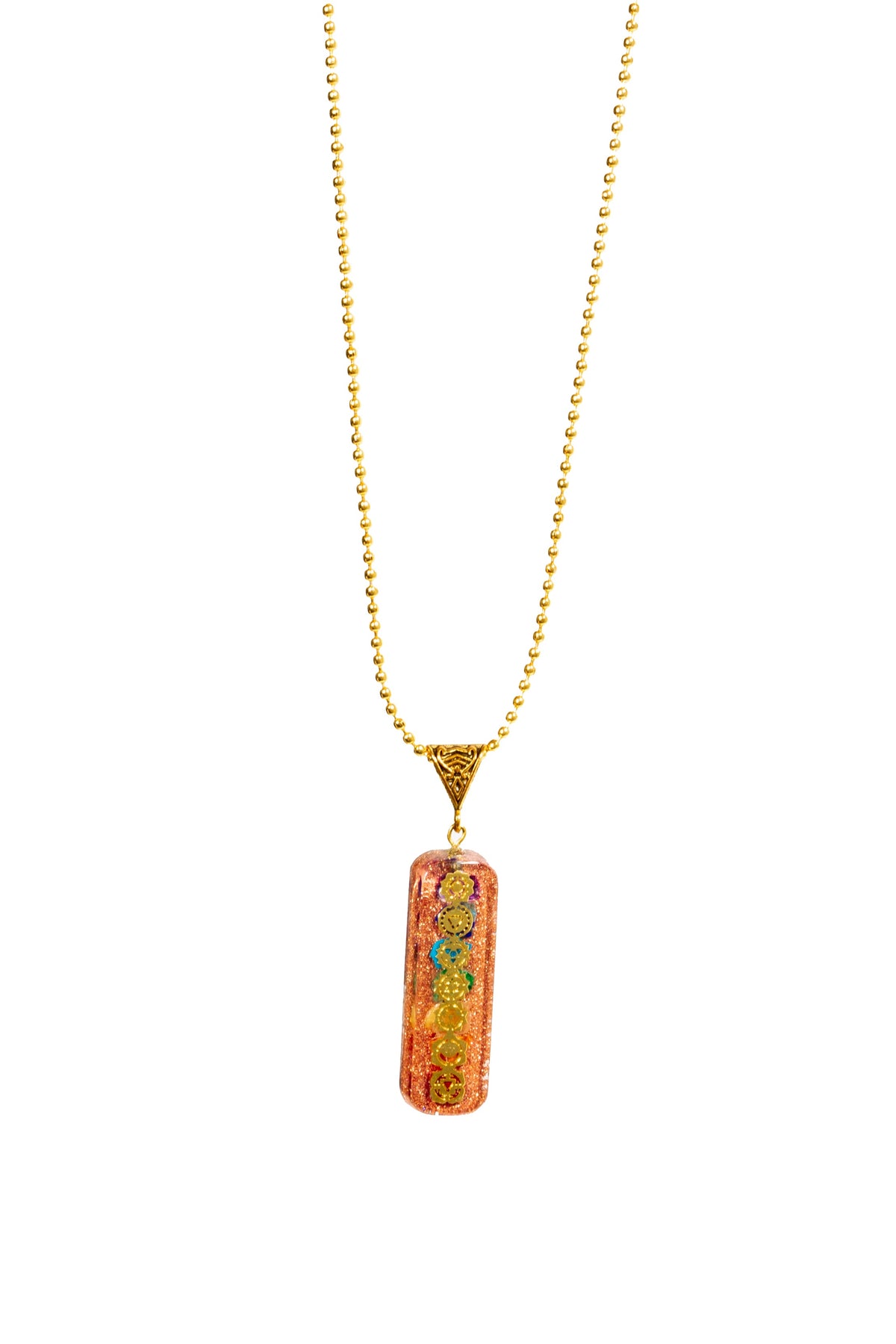 7 chakra Orgone Copper Pendant with Chain (Ships from USA!)