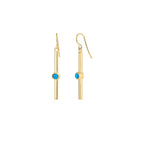 Turquoise Bar Dangle Earrings