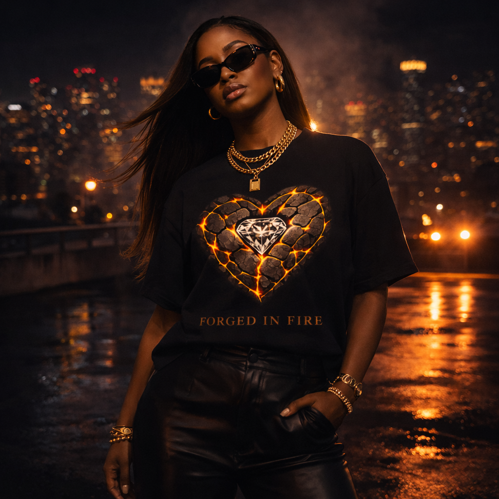 Forged In Fire – Diamond Heart Resilience Graphic Tee