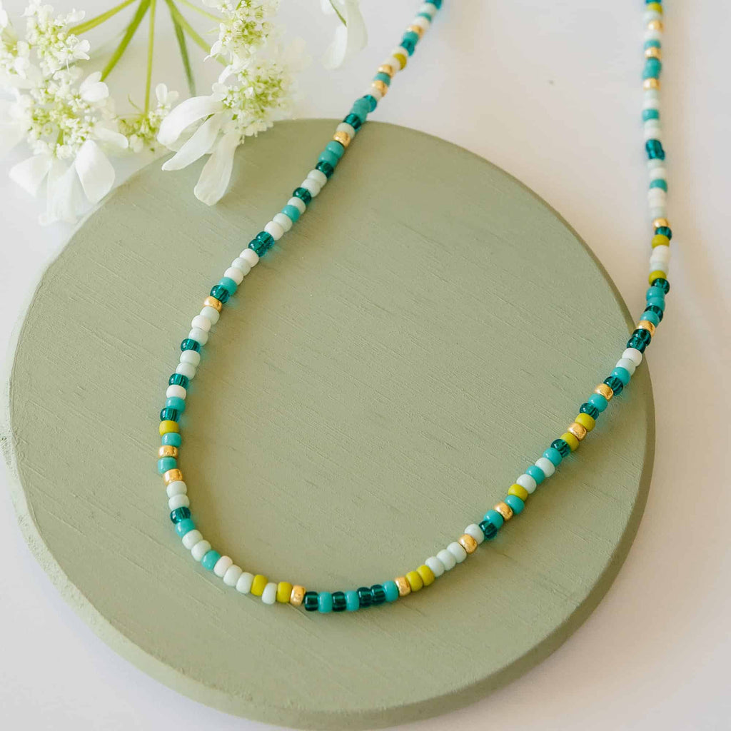 Green Neve Beaded Necklace