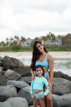 Stevie Two Piece Kids Swimsuit - Seafoam