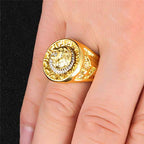 Lion Ring Championship Rings Men Gold Color Rings