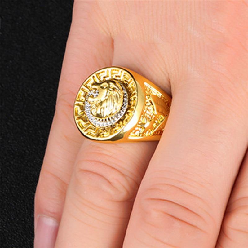 Lion Ring Championship Rings Men Gold Color Rings