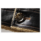 Men's Leather Fleece Jacket - 3 Colors