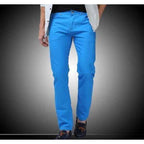 Men's Light Blue Slim Fit Straight Jeans - Multiple Sizes