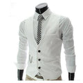 Men's White Slim Fit Vest