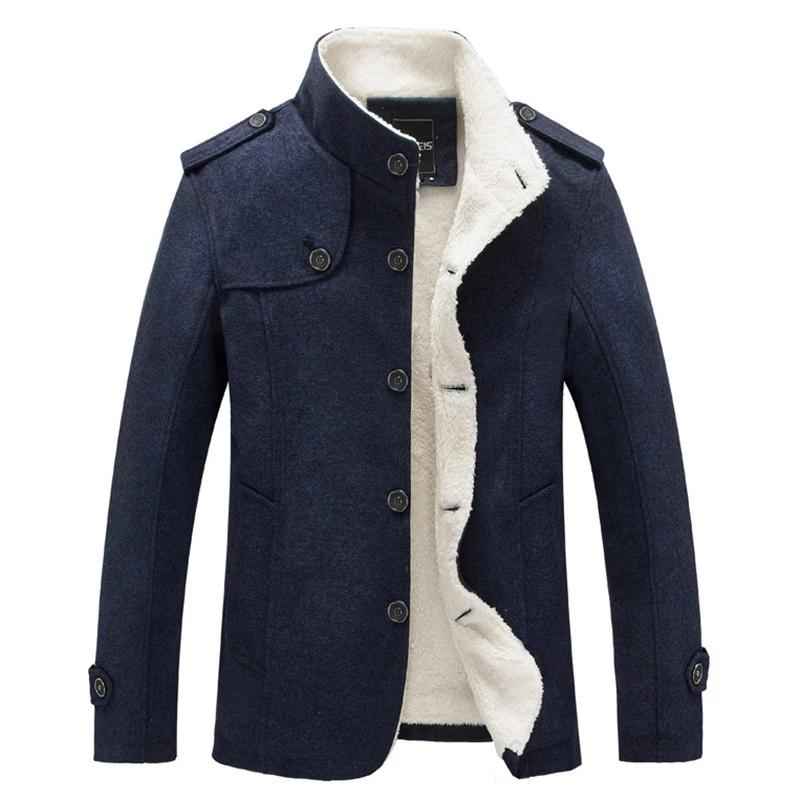 Men's Woolen Trench Coat - 3 Colors